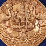 Brass Superfine Gajalakshmi Wall Hanging | 7.5" Divine Elephant Design | Traditional Temple Decor